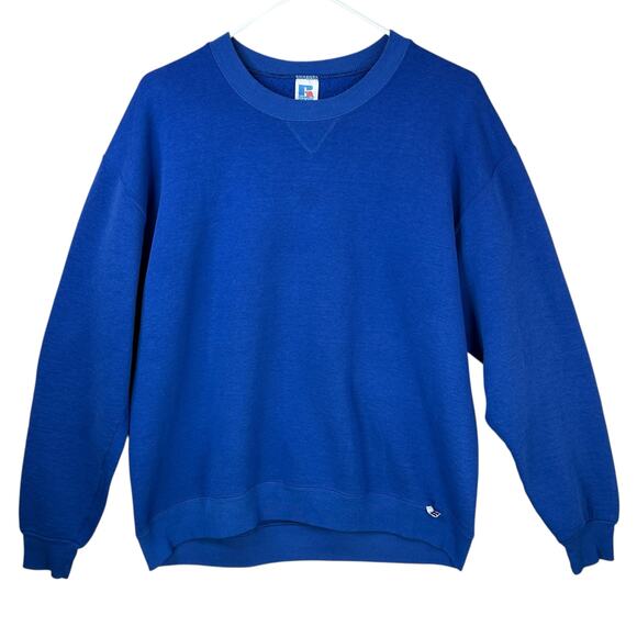 Vintage Russell Crewneck Sweatshirt Shirt Mens XL Royal Blue USA 90s Blank - Picture 1 of 5